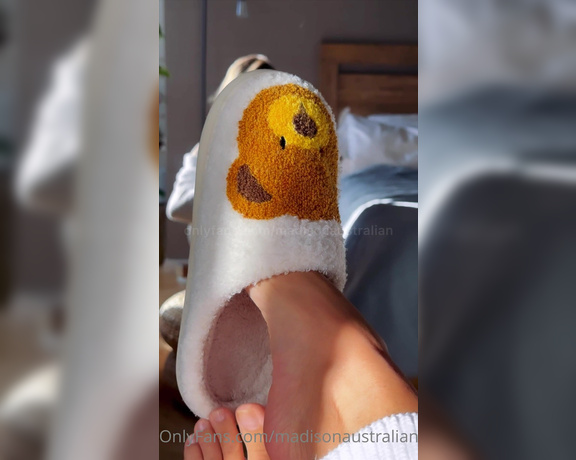 Madison Australian aka madisonaustralian OnlyFans - I cant help it dangling my slippers for you makes me horny