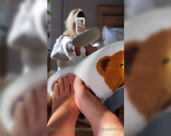 Madison Australian aka madisonaustralian OnlyFans - I cant help it dangling my slippers for you makes me horny