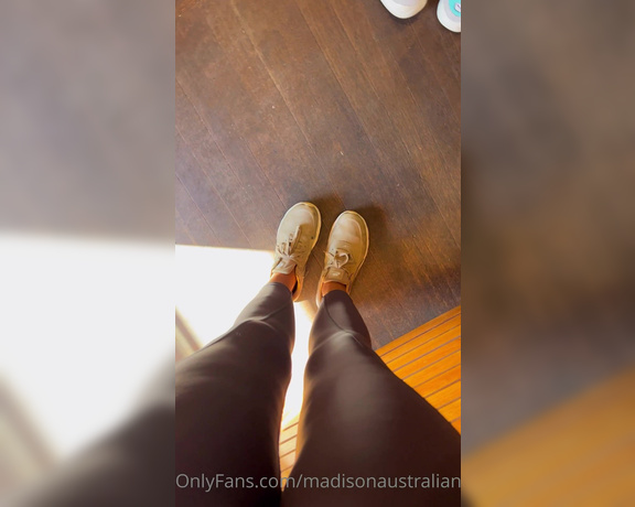 Madison Australian aka madisonaustralian OnlyFans - Baking my feet in my sneakers whilst at the bakery I love filming these candid