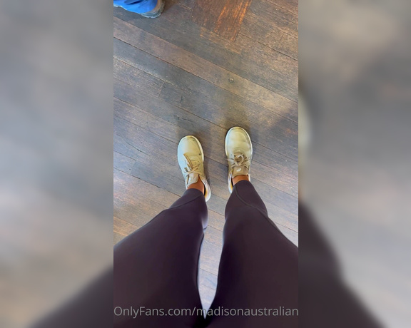 Madison Australian aka madisonaustralian OnlyFans - Baking my feet in my sneakers whilst at the bakery I love filming these candid