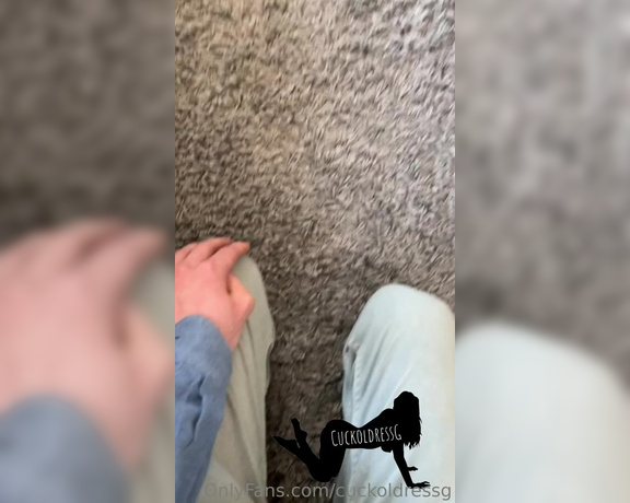 CuckoldressG aka cuckoldressg OnlyFans - POV cucky had to kneel in the living room looking down at the floor while