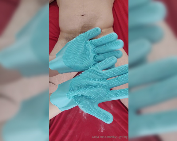 Skysugaring aka skysugaring OnlyFans - Per a fan request I bought rubber gloves So KINKY So much CUM CHEERS