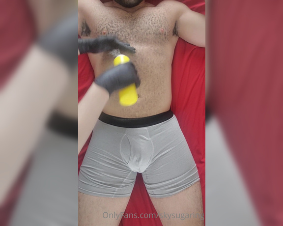 Skysugaring aka skysugaring OnlyFans - SUGARING his CHEST last week What a HUGE Dick!!!