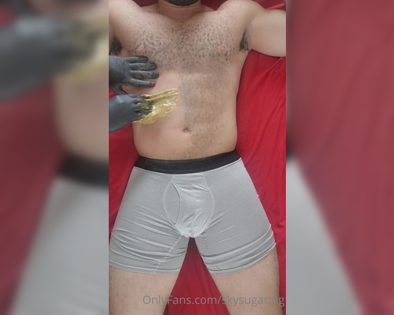 Skysugaring aka skysugaring OnlyFans - SUGARING his CHEST last week What a HUGE Dick!!!