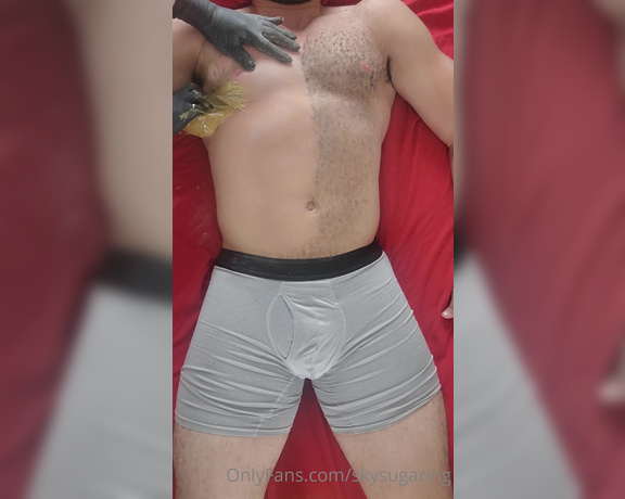 Skysugaring aka skysugaring OnlyFans - SUGARING his CHEST last week What a HUGE Dick!!!