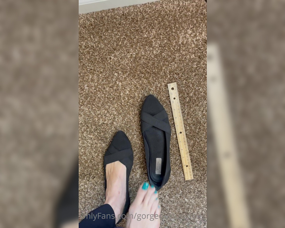 Gorgeous Long Toes aka gorgeouslongtoes OnlyFans - No socks in my work flats on this Shoesday I’m going into the office today,