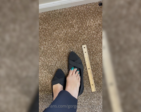 Gorgeous Long Toes aka gorgeouslongtoes OnlyFans - No socks in my work flats on this Shoesday I’m going into the office today,