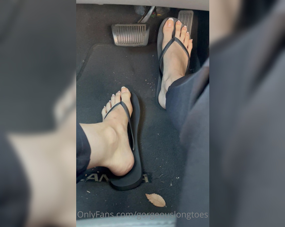 Gorgeous Long Toes aka gorgeouslongtoes OnlyFans - Full Throttle Thursday! Decided to take my flip flops along for the commute