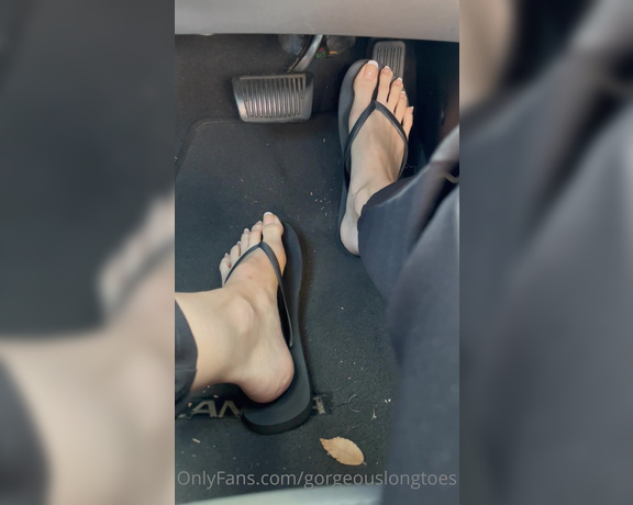 Gorgeous Long Toes aka gorgeouslongtoes OnlyFans - Full Throttle Thursday! Decided to take my flip flops along for the commute