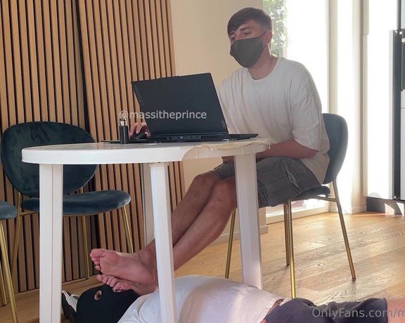 Prince Massi aka massitheprince OnlyFans - This loser was totally helpless his face used as my personal footstool while I was brutally