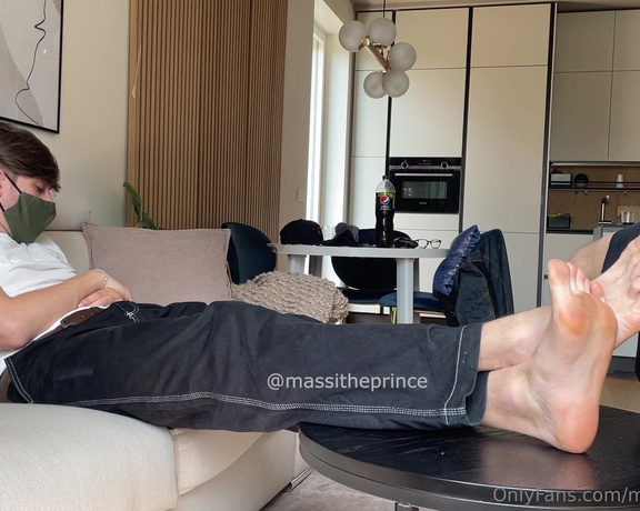 Prince Massi aka massitheprince OnlyFans - Your tongue is just a doormat to clean my dirty feet on This is how much