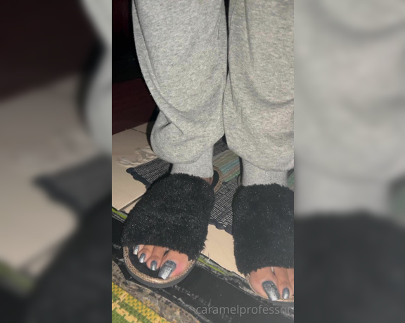 Puja aka caramelprofessor OnlyFans - These slippers are so soft, you should feel them