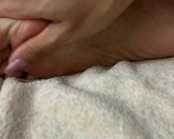Puja aka caramelprofessor OnlyFans - I’m so tired tonight, can someone do the other foot now