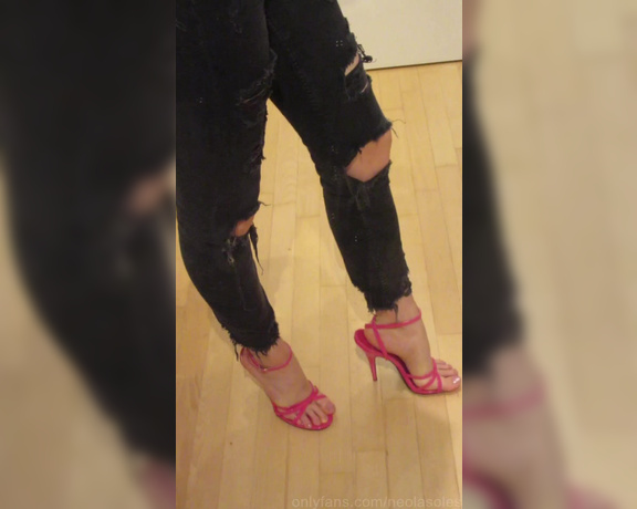 Neolasoles aka neolasoles OnlyFans - These high heels are crazy high, lol! I can hardly stand in them, but they look pretty