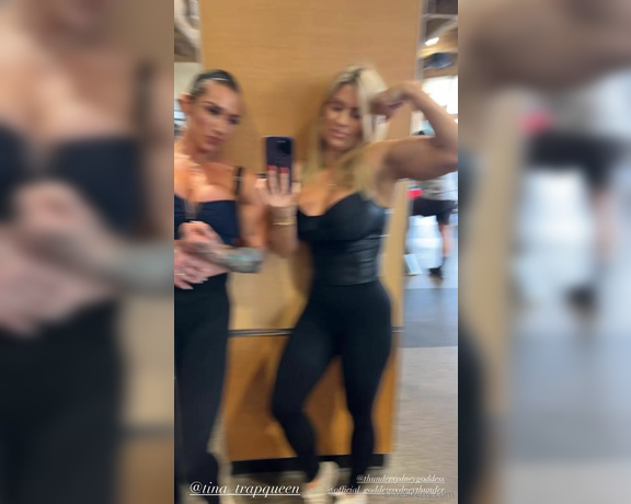 Goddess Sydney Thunder aka goddesssydneythunder1 OnlyFans - Getting a pump with @tina trapqueen @tina trapqueenvip New wrestling video dropping this Sunday 6am pst!