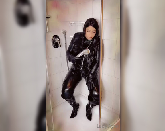 Lady Ayse aka ladyayse OnlyFans - Hot leather shower