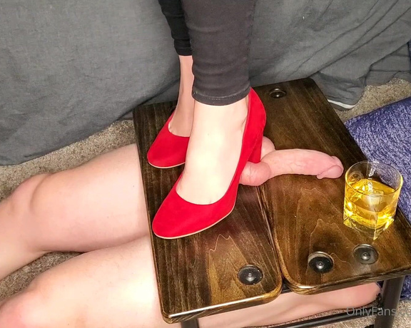 Miss Ruby aka missrubycbt OnlyFans - Sometimes I feel like his ball is going to pop under my heelbut I kinda like