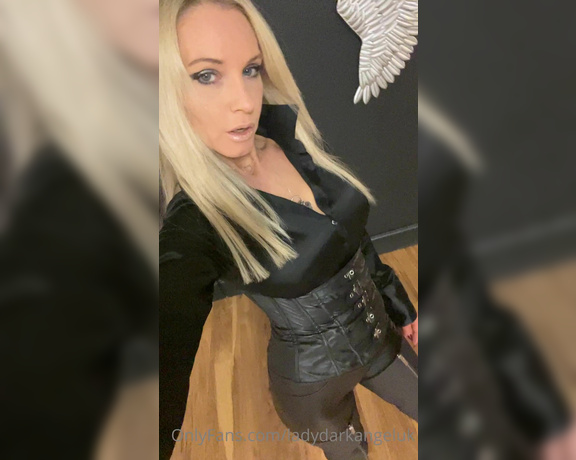 Lady Dark Angel aka Ladydarkangeluk Onlyfans - All leather and satin this morning