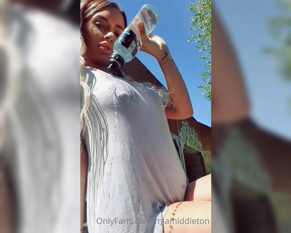 Mia Middleton aka miamiddleton OnlyFans - Cooling down my tits in slow