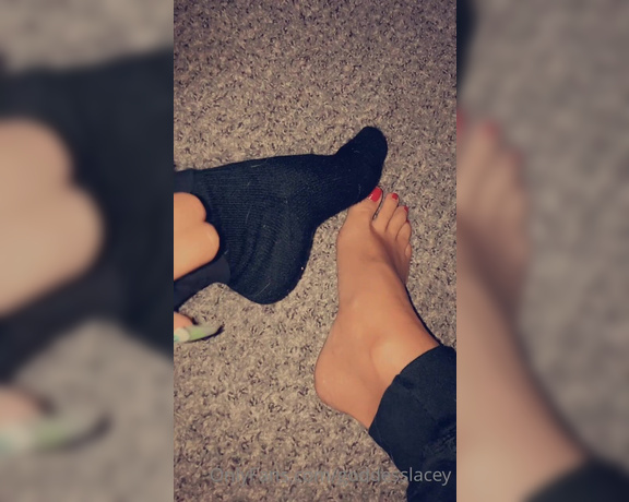 Goddess Lacey aka goddesslacey OnlyFans - Sexy sock peel…