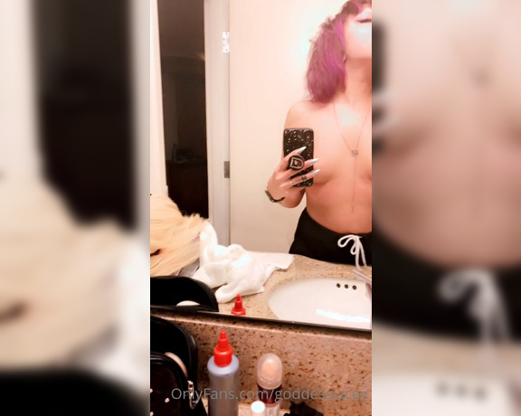 Goddess Lacey aka goddesslacey OnlyFans - Topless toothbrushing is your new fetish