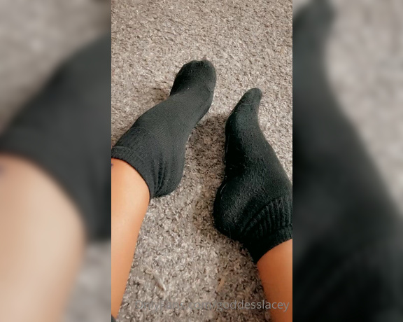 Goddess Lacey aka goddesslacey OnlyFans - Sock peel & what lies beneath