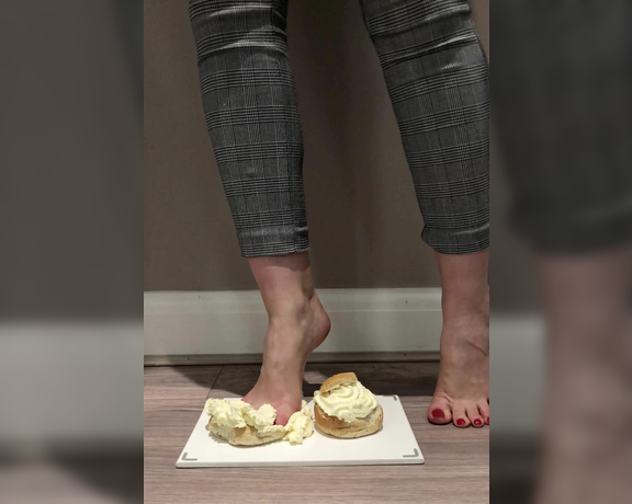 Anna Shape of My Soles aka shapeofmysoles OnlyFans - And here’s proof that Swedish cream cakes are easier to squish with bare feet