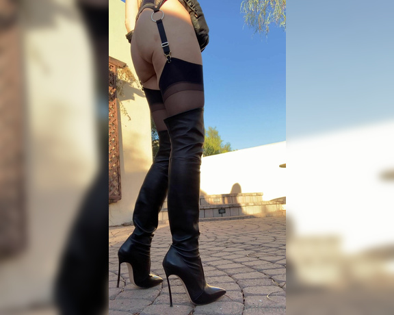 Mistress Karin von Kroft aka domkarin OnlyFans - Do you like to watch me walking in my boots