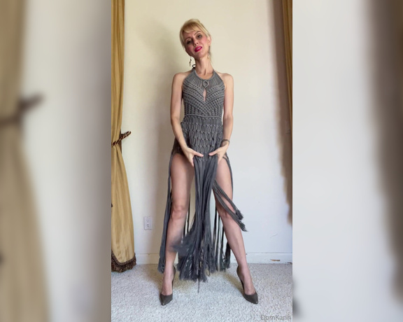 Mistress Karin von Kroft aka domkarin OnlyFans - Do you want to be tied to my dress by your balls