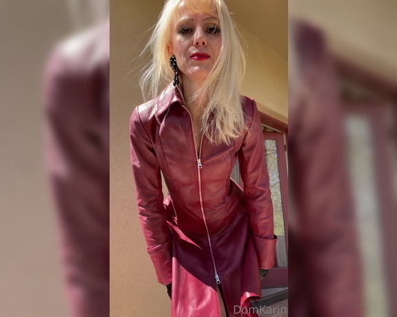 Mistress Karin von Kroft aka domkarin OnlyFans - What’s under my leather coat