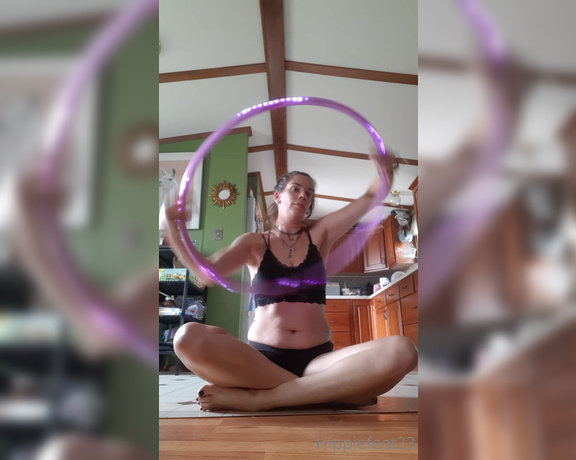 Hippiefeet23 aka hippiefeet23 OnlyFans - I need more hula hoop requests! This was so fun to make!