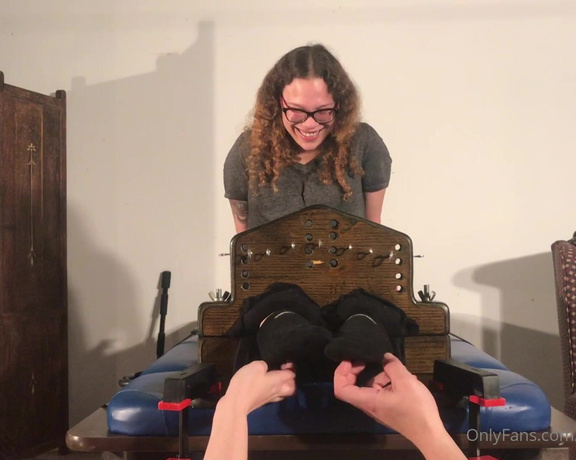 Devil's Footstool aka devilsfootstool OnlyFans - Rubys first time tickled in stocks