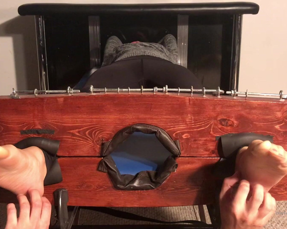 Devil's Footstool aka devilsfootstool OnlyFans - Tina Tickled in the stocks