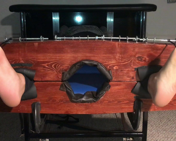 Devil's Footstool aka devilsfootstool OnlyFans - Tina Tickled in the stocks