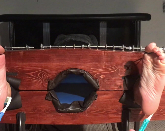 Devil's Footstool aka devilsfootstool OnlyFans - Tina Tickled in the stocks