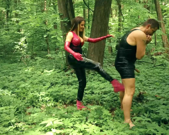 Noir Queenie aka noirqueenie OnlyFans - Ball busting hard in the woods I take this slave in the woods because I want