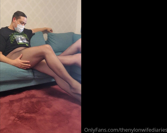 Thenylonwifediaries aka thenylonwifediaries OnlyFans - Giving hubby pantyhose JOI