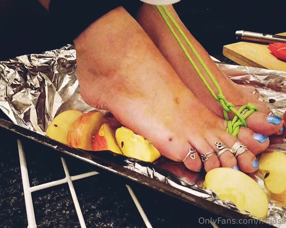 Frejas Submissive Feet aka frejassubmissivefeet OnlyFans - Roasted feet with apples The part is on the other place Also a new post