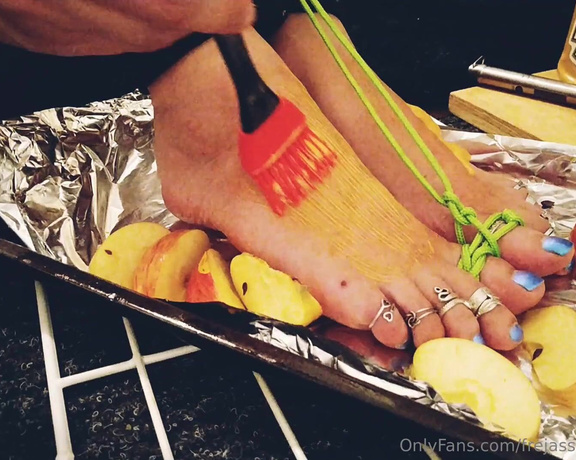 Frejas Submissive Feet aka frejassubmissivefeet OnlyFans - Roasted feet with apples The part is on the other place Also a new post