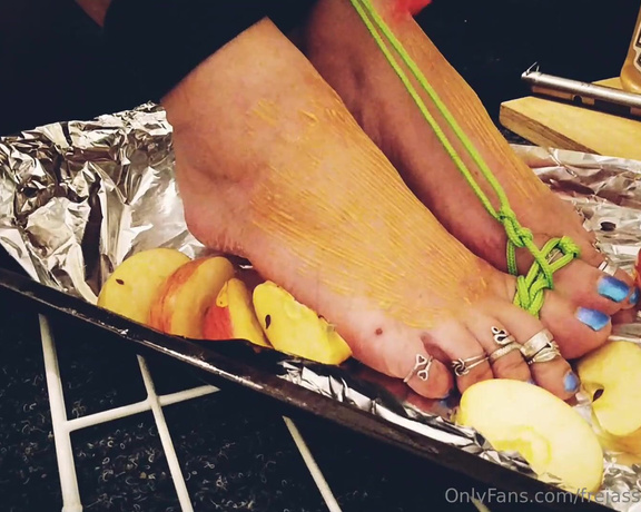 Frejas Submissive Feet aka frejassubmissivefeet OnlyFans - Roasted feet with apples The part is on the other place Also a new post