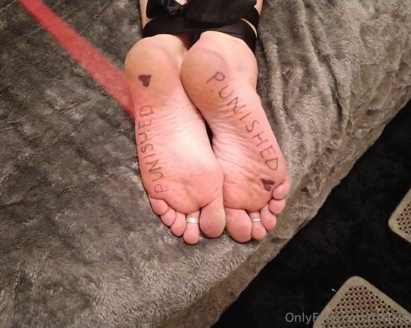 Frejas Submissive Feet aka frejassubmissivefeet OnlyFans - Extended bed time punishment 3x1 min on the nail boards, 120 strokes with the cane and