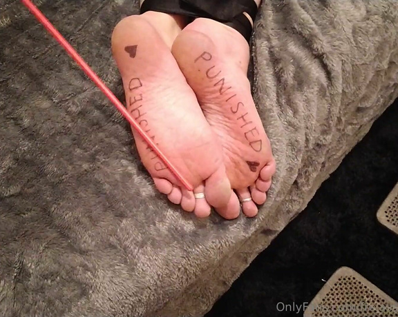 Frejas Submissive Feet aka frejassubmissivefeet OnlyFans - Extended bed time punishment 3x1 min on the nail boards, 120 strokes with the cane and