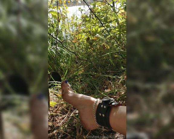 Frejas Submissive Feet aka frejassubmissivefeet OnlyFans - I am chained by the river and on the bridge the cars are passing by