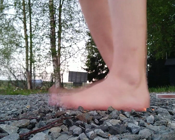 Frejas Submissive Feet aka frejassubmissivefeet OnlyFans - Outdoor fire play Double trouble when I need to stomp it out on gravel WARNING The