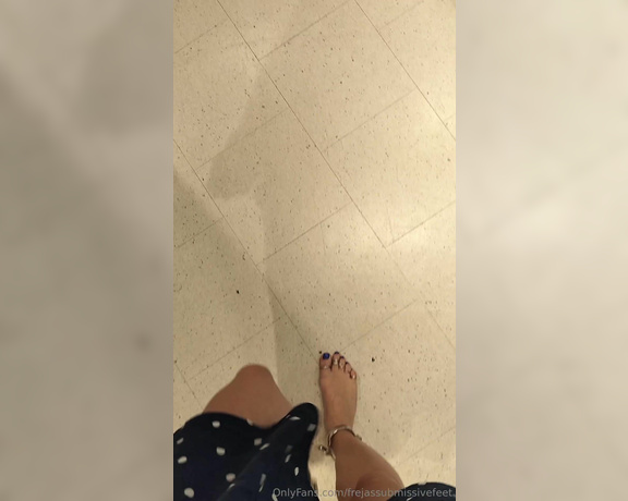 Frejas Submissive Feet aka frejassubmissivefeet OnlyFans - I was picking up some things, and I was wearing dress and cuffs for it First