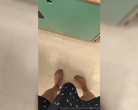 Frejas Submissive Feet aka frejassubmissivefeet OnlyFans - I was picking up some things, and I was wearing dress and cuffs for it First