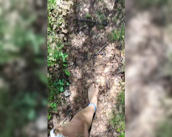 Frejas Submissive Feet aka frejassubmissivefeet OnlyFans - Barefoot walk in forest