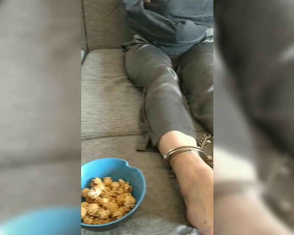 Frejas Submissive Feet aka frejassubmissivefeet OnlyFans - Put into the strait jacket for cozy tv time Im offered some snacks Enjoy the tough