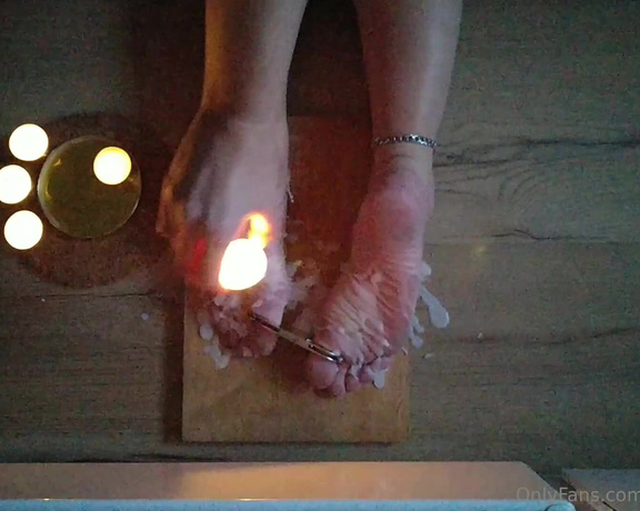 Frejas Submissive Feet aka frejassubmissivefeet OnlyFans - My toes and soles in wax bath, and under the flames In the end