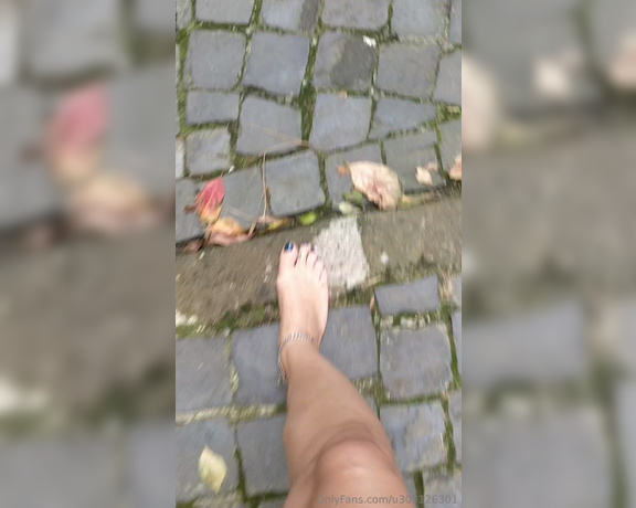 Frejas Submissive Feet aka frejassubmissivefeet OnlyFans - I love the cobblestone under my feet and I feel a bit naughty on my walk